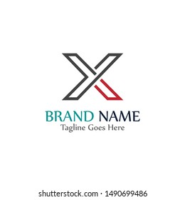 Simple and modern logo of letter X for business vector design