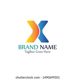 Simple and modern logo of letter X for business vector design