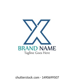 Simple and modern logo of letter X for business vector design