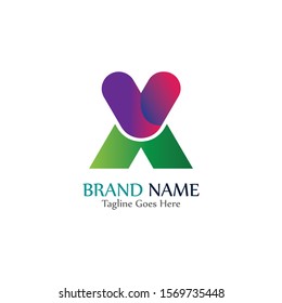 Simple and modern logo of letter X for business vector design