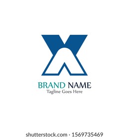 Simple and modern logo of letter X for business vector design