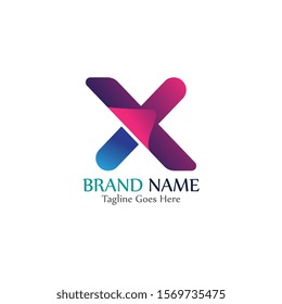Simple and modern logo of letter X for business vector design