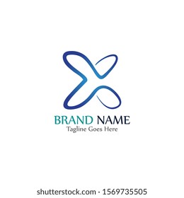 Simple and modern logo of letter X for business vector design