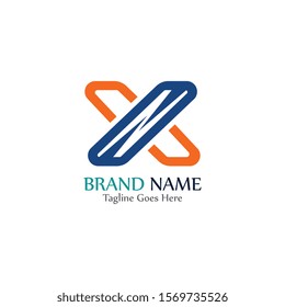 Simple and modern logo of letter X for business vector design