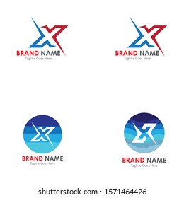 Simple and modern logo of letter X for business vector design