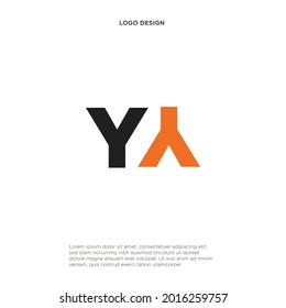the simple modern logo of letter Y with white background