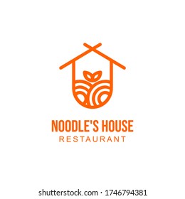 Simple Modern Logo for Noodle and Fish Resaurant, also suitable for organis noodle and ramen