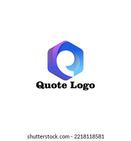 simple and modern logo for quote