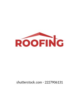 simple and modern logo for roofing