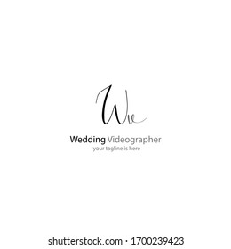 a simple modern logo of wedding videorapher