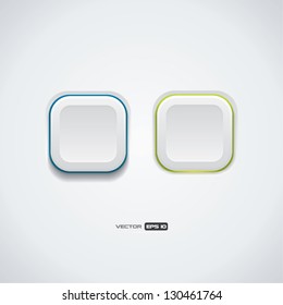 Simple modern look white Ui buttons
