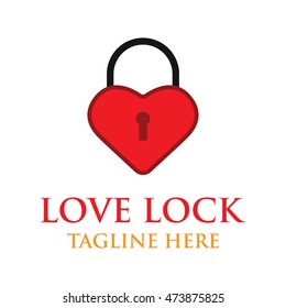 Simple modern Love logo concept design template