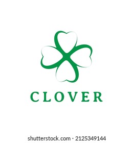 simple and modern lucky clover logo design