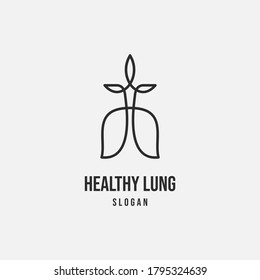 Simple Modern Lungs Care Logo