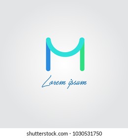 simple modern m letter logo for your design