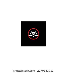 diseño sencillo y moderno del logotipo de la letra M