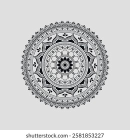 Simple and modern mandala design with white background