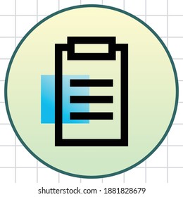 simple and modern medical color circle icon doctor's prescription