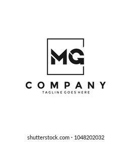 Simple modern MG logo