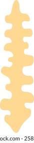 Simple. Modern. And minimalist abstract beige shape flowing vertically with wavy edges. Creating a sense of fluidity and movement on a clean white background. Perfect for contemporary design projects