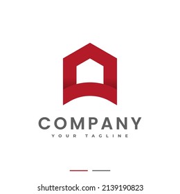 simple modern minimalist home real estate logo