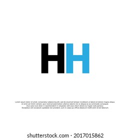 Simple Modern Minimalist Logo Letter H Stock Vector (Royalty Free ...