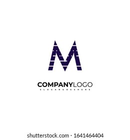 simple modern minimalist M logo letter design concept isolated on white background