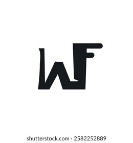 Simple And Modern Minimalist WF Monogram Logo Design