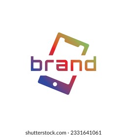 Logotipo móvil simple y moderno, adecuado para negocios de telefonía móvil, accesorios, servicio de teléfono, etc