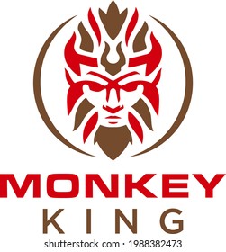 Simple and modern monkey king logo for company, business, community, team, etc.