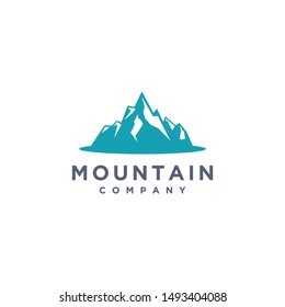 Simple Modern Montain Logo Design Vector