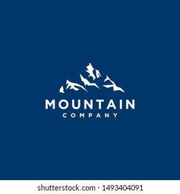 Simple Modern Montain Logo Design Vector