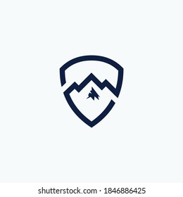 Simple modern montain logo Vector