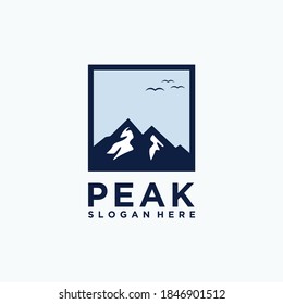 Simple modern montain logo Vector