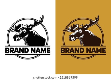 simples moderno alce animal ilustração vetor logotipo design