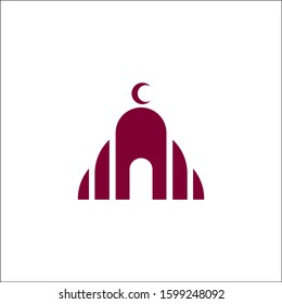 Simple modern mosque islamic logo