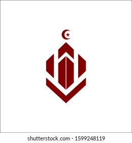 Simple modern mosque islamic logo