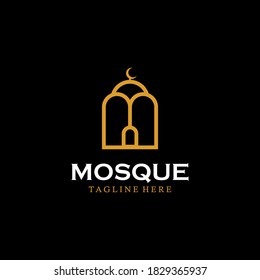 Einfache Moschee-Symbol oder Symbol-Vorlage