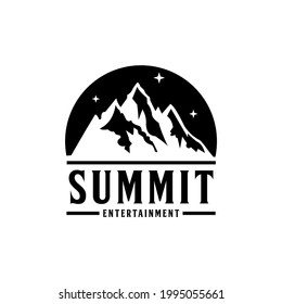 simple modern mountain adventure logo design inspiration