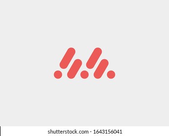 Simple and modern mountain or arrows letter AA logo design.