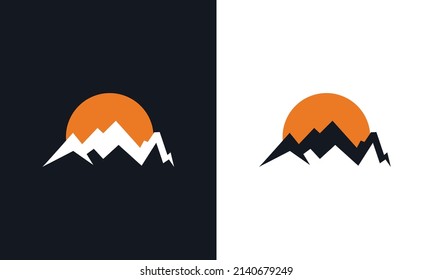 Diseño de un icono de montaña moderno