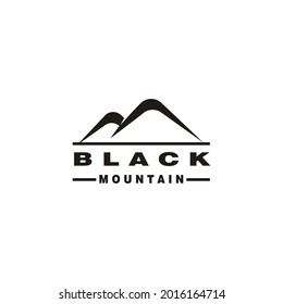 Vector de diseño de logotipo de montaña moderno y simple, silueta de pico de pico de hielo en la cima del monte rocoso