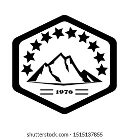 Simple modern mountain logo design vector.mountain illustration vector.black style design