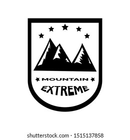 Simple modern mountain logo design vector.mountain illustration vector.black style design