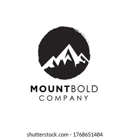 Simple Modern Mountain Logo Design Vector