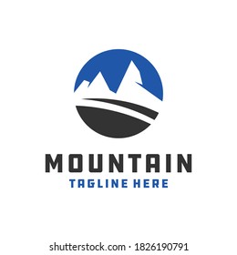 diseño de logotipo de montaña moderno