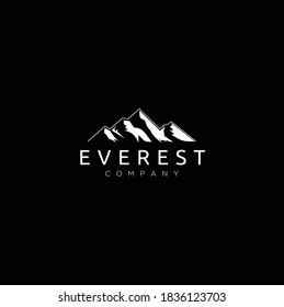 Simple Modern Mountain Logo Design Vector