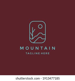 Vector de diseño de logotipo de montaña moderno sencillo