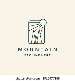 Vector de diseño de logotipo de montaña moderno sencillo