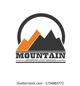 simple modern mountain logo template for adventures company
